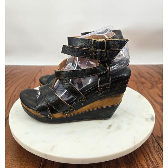 Bed Stu Juliana Wooden Wedge Sandals - Picture 3 of 8